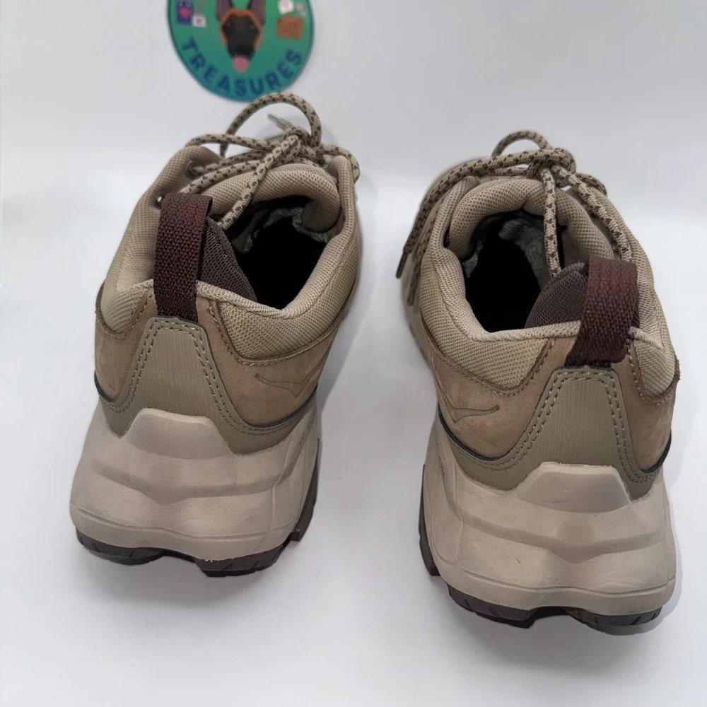 Hoka One One Anacapa Low GTX Mens Sneaker 10.5D Dune Hiking Shoes Vibram GoreTex